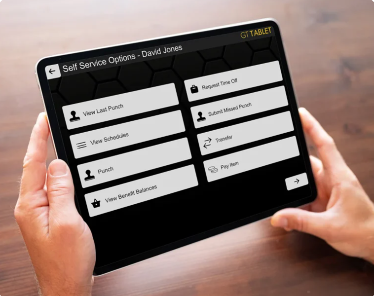 GT Kiosk self-service tablet